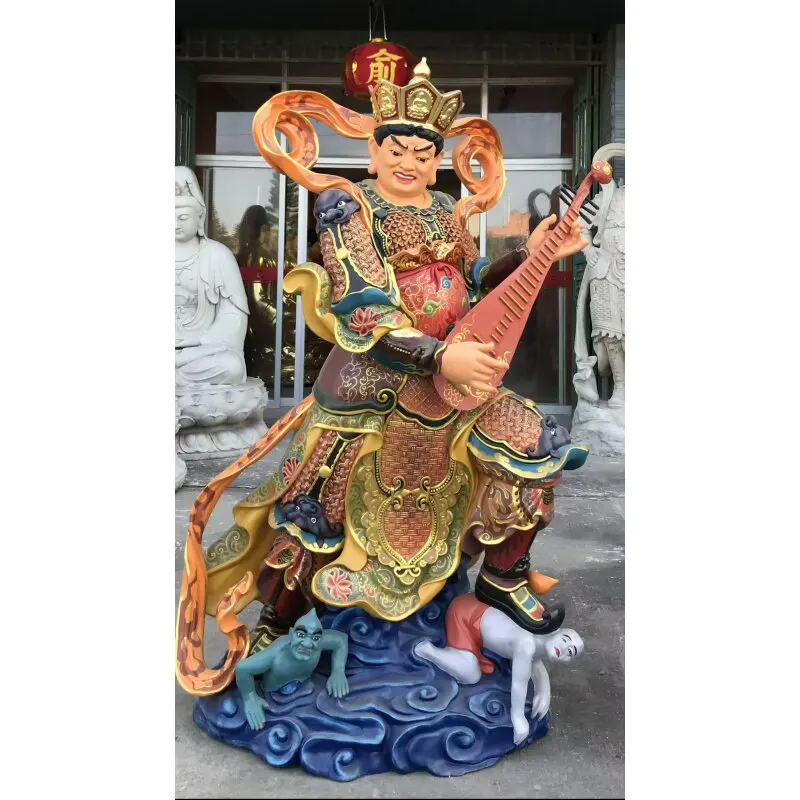 220 cm puhdasta kuparia neljän taivaallisen kuninkaan Buddha-patsas