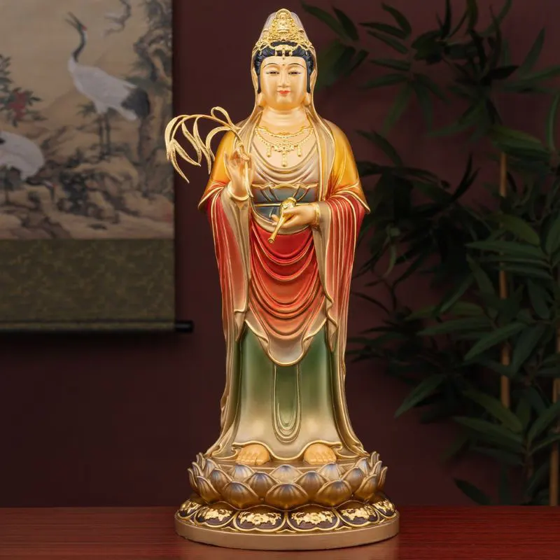 Pysyvä Lootus Buddha Guanyin Bodhisattva -patsas